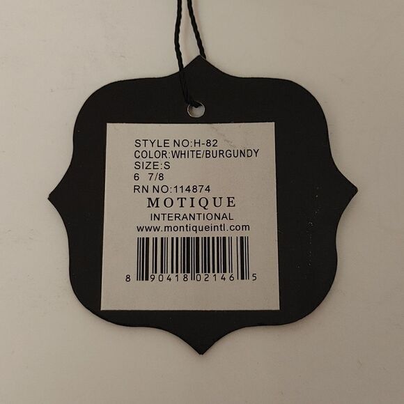 MEN'S MONTIQUE WHITE-BURGUNDY 2 1/4" WIDE BRIM 100% WOOL FELT FEDORA HAT. H82 - Picture 8 of 8